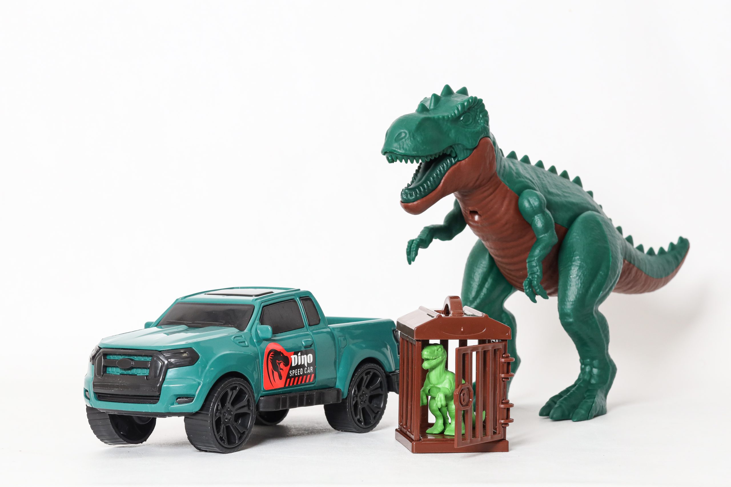 Ilustração ESCAPE CAR DINOSSAURO