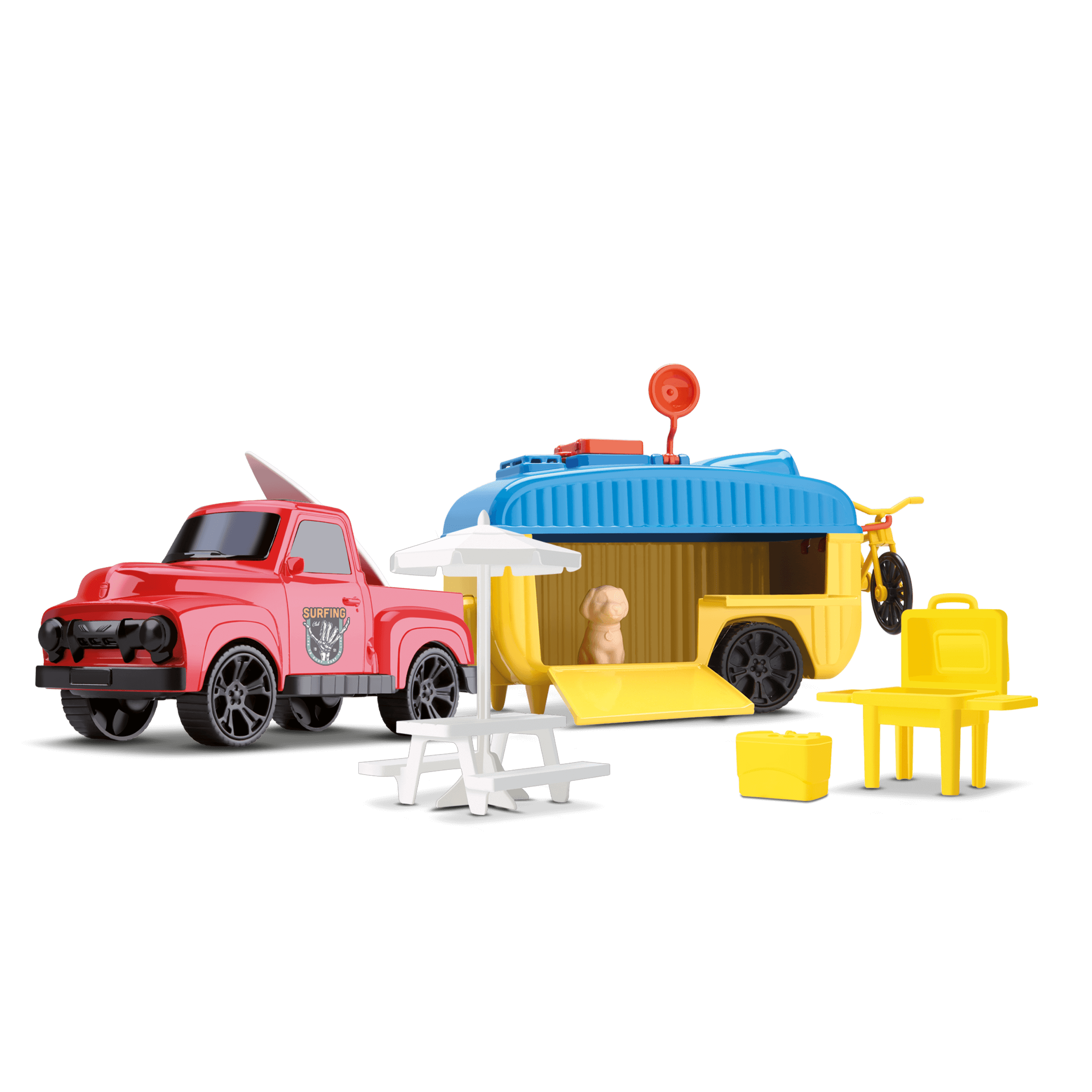 Ilustração NOMAD CAMPING PICK-UP RETRÔ