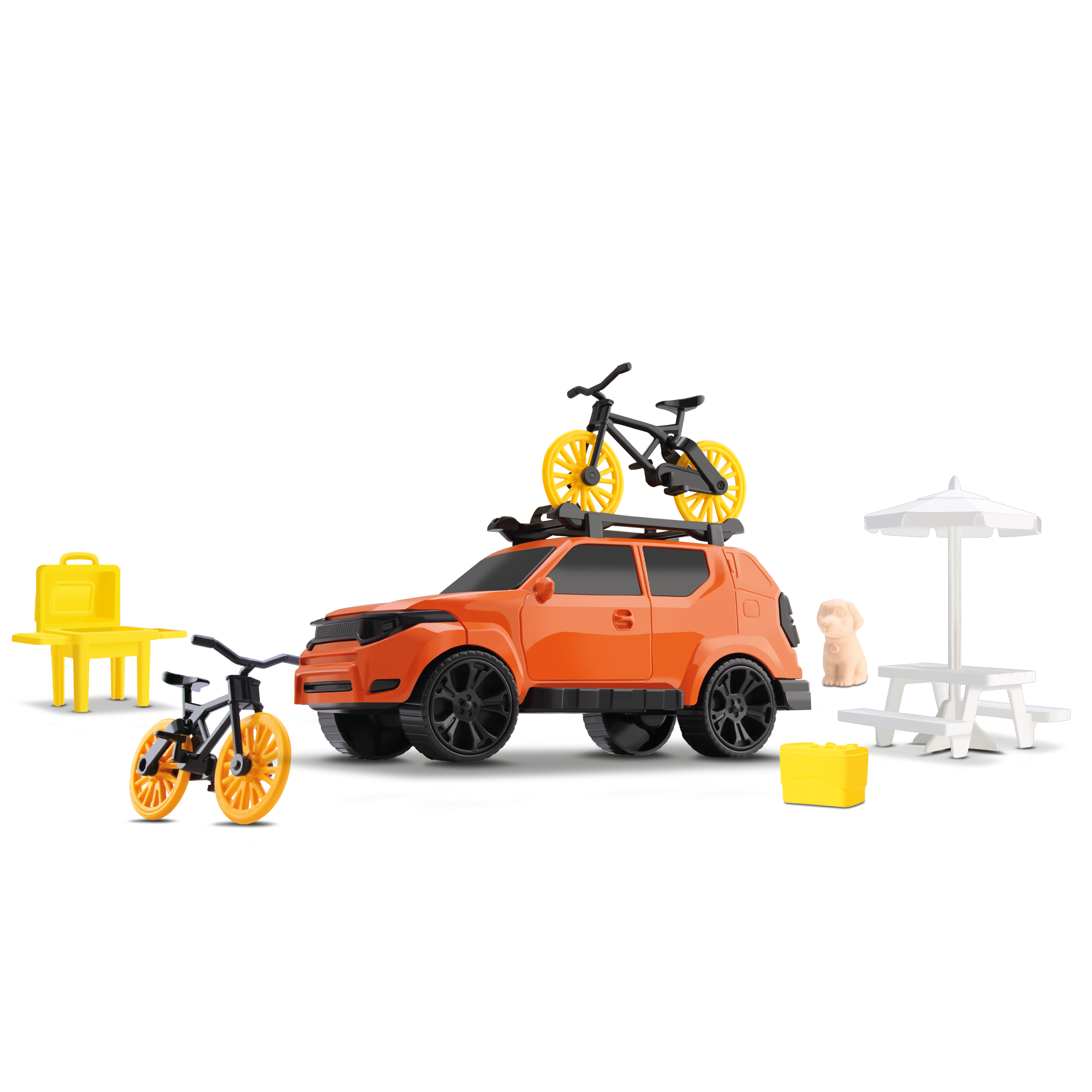 Ilustração BIKER CAMPING JEEP