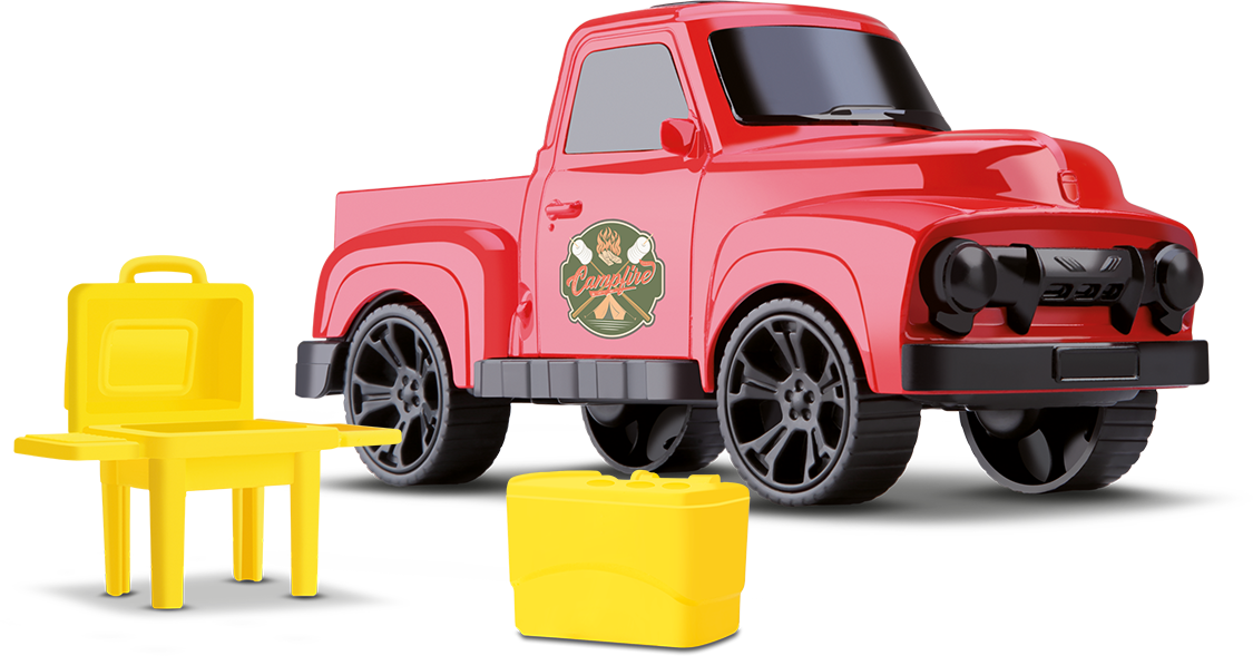 Ilustração BBQ FIRE PICK-UP RETRÔ