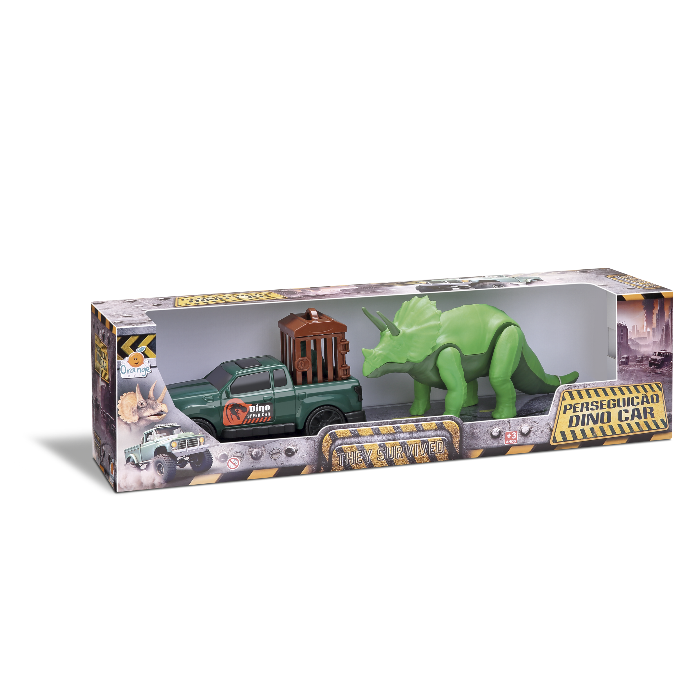 Ilustração PERSEGUIÇÃO DINO CAR