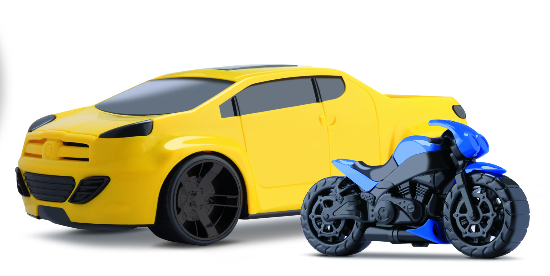 Ilustração PICK-UP RACE C/ MOTO REDE