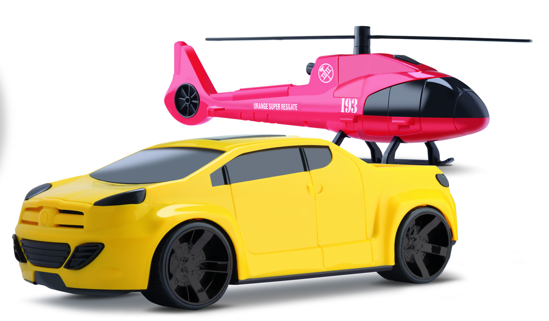 Ilustração PICK-UP RACE C/ HELICÓPTERO REDE