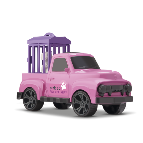 Orange-Toys-foto-Pet-Delivery-Pink-Car-Pick-Up-Vintage